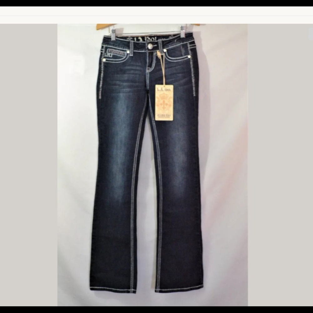 L.A. idol USA Dark Wah Bootcut Jeans Size 3 x 33